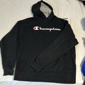 Large champion black hoodie